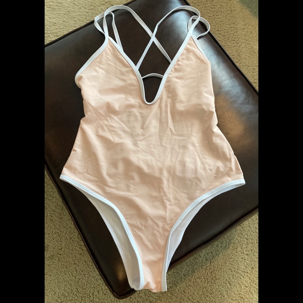 Beautiful Blush/Nude Colored Strappy Swimsuit